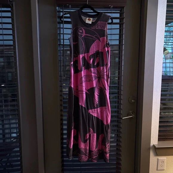 FARM Rio Pink and Brown Graphic Maxi Dress - Picture 3 of 5